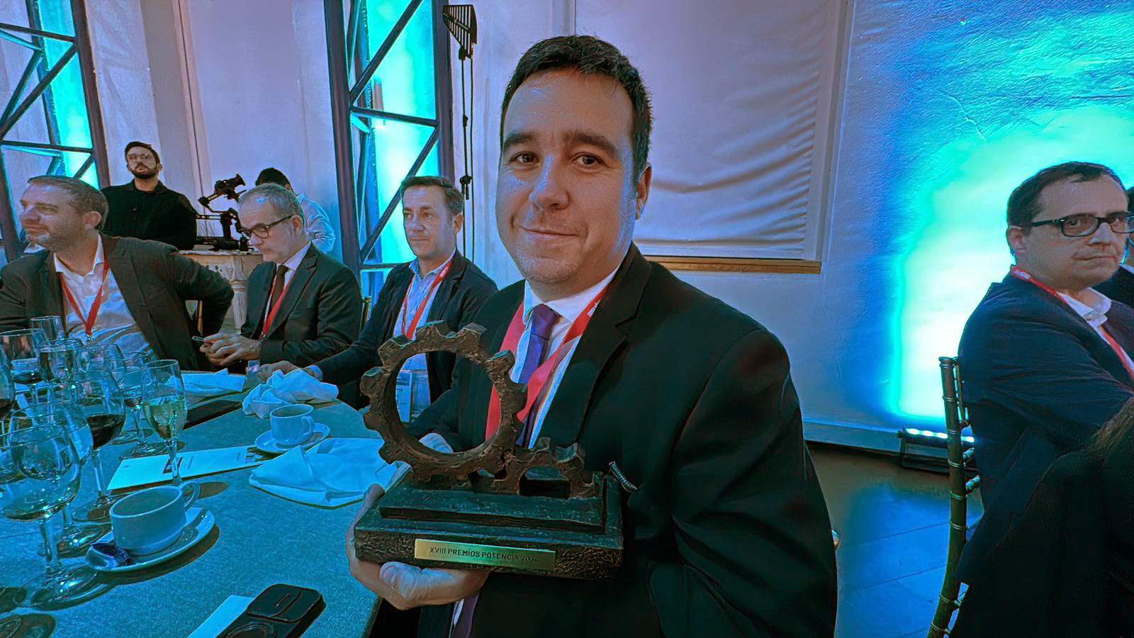 Christian Peña, tras recoger el galardón 2